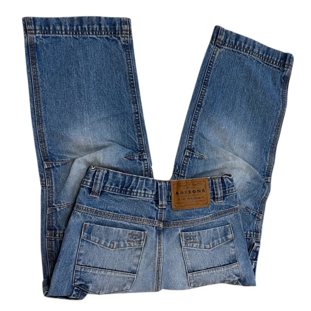 Vintage 90s Boys Carpenter Blue Jeans Arizona Jean Company Size 7